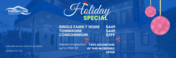 Holiday Special: Home, Townhome, and Condo Inspection Pricing.